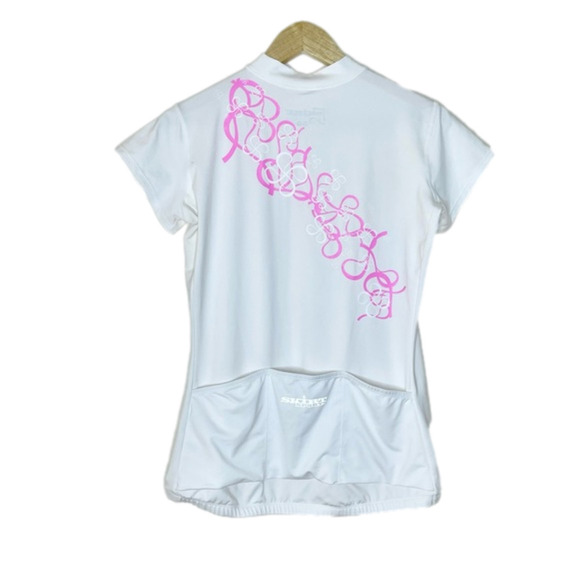 SKIRT Sports White Short Sleeves Cycling Jersey Top US M - Picture 2 of 5